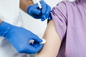 Girl Getting Vaccinated