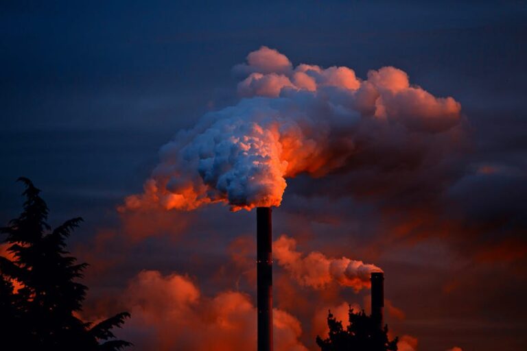 Smoke Coming Out of Factory Pipes