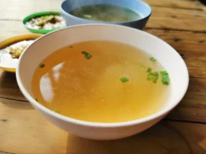 vegetable soup in bowl